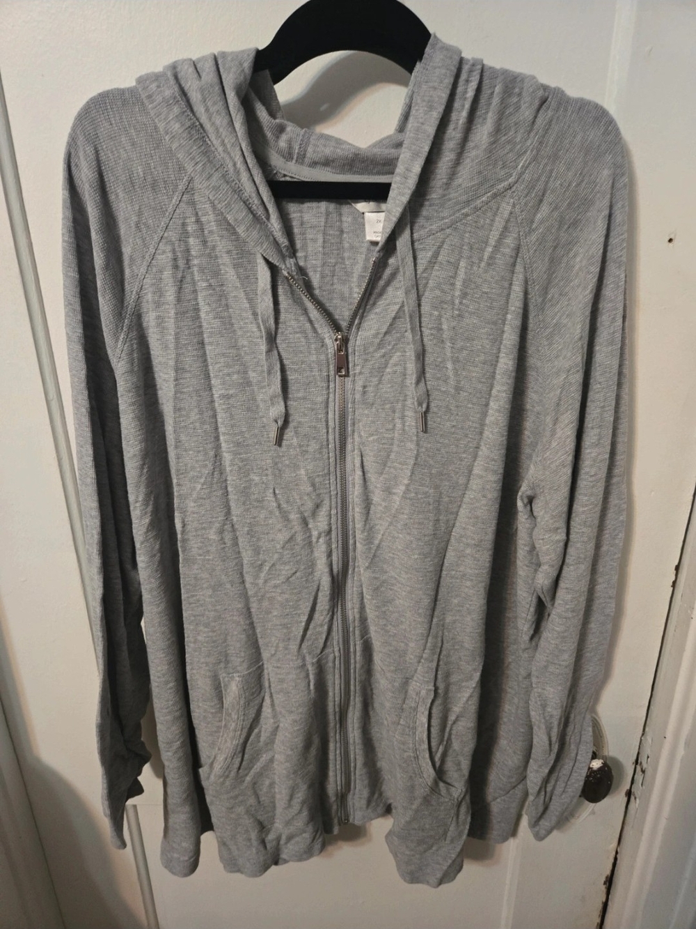 Light Gray Zip Hoodie Sweater